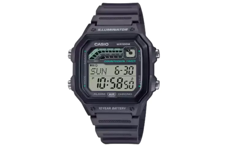 CASIO Unisex Standard Series Black Watch WS-1600H-8A