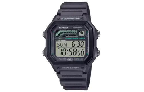 CASIO Unisex Standard Series Black Watch WS-1600H-8A
