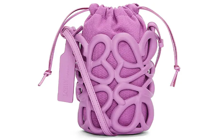 LOEWE Anagram Lightweight Foam Rubber Bucket Bag, Shoulder Bag, Crossbody Bag Regular Women's Rock Rose Pink