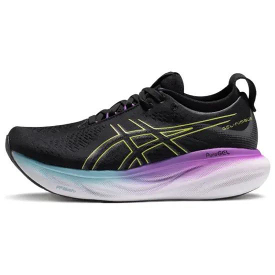 Asics Women's Gel Nimbus 25 Wide 'Black Glow Yellow'