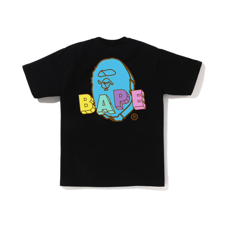 Мужская футболка A BATHING APE с объемными буквами (белая) — фото 4