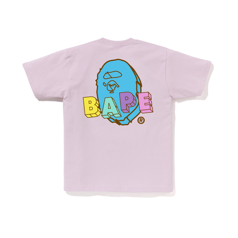 Мужская футболка A BATHING APE с объемными буквами (белая) — фото 2