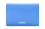 LOEWE Nappa Cow Leather Card Holder Men's Blue/Gray