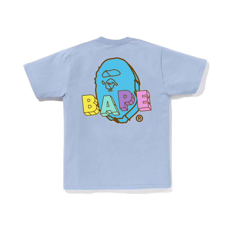 Мужская футболка A BATHING APE с объемными буквами (белая) — фото 6