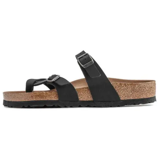 Birkenstock Mayari Vegan Birko-Flor Birkibuc Narrow Fit Sandals 'Black'