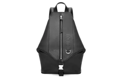 LOEWE Cow Leather Backpack Small Men's Black