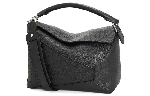 LOEWE Puzzle Grained Calfskin Handbag, Shoulder Bag, Crossbody Bag Regular Men's Black