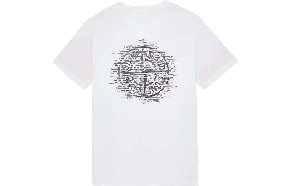 Мужская футболка STONE ISLAND SS23 LogoT (белая)