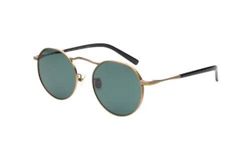 Golden Goose Titanium Alloy Round Sunglasses Unisex Gold