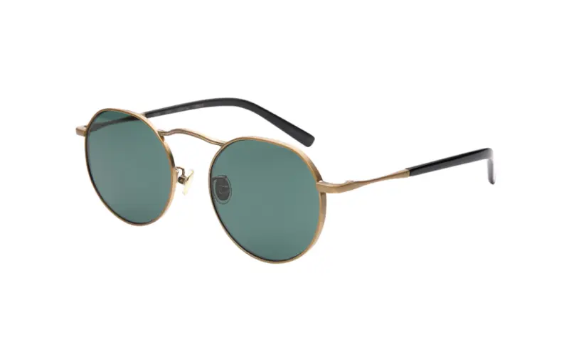 Golden Goose Titanium Alloy Round Sunglasses Unisex Gold