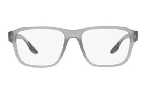PRADA Plate Frame Irregular Shape Eyeglass Frames Men's Gray