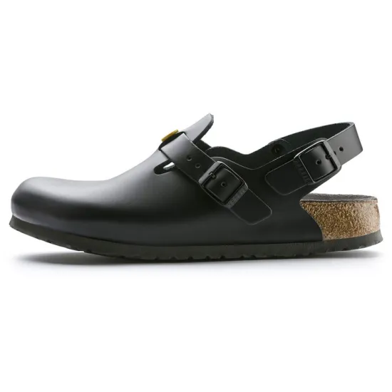 Birkenstock Tokio Esd Natural Leather Sandals 'Black'