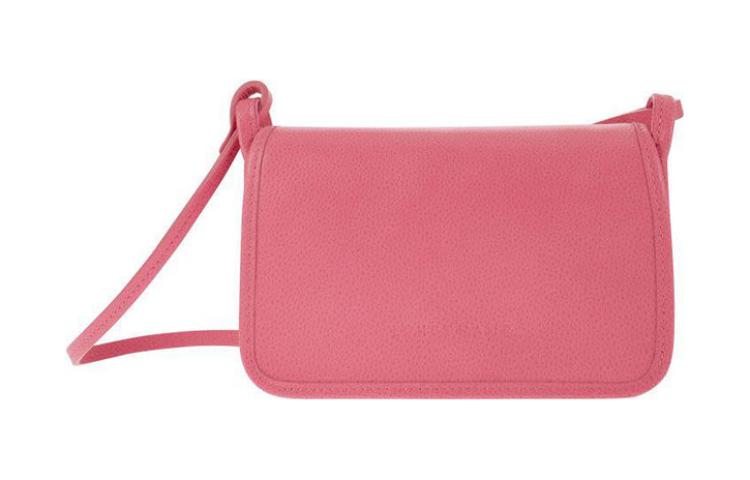LONGCHAMP Le Foulonné Cow Leather Wallet Women's Pink