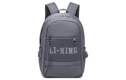 Li Ning Sports Life Collection Polyester Backpack Regular Unisex Gray