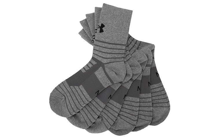 Under Armour Crew Socks Unisex 3 Pack Gray