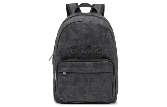 Li Ning Sports Life Collection Polyester Backpack Unisex Black