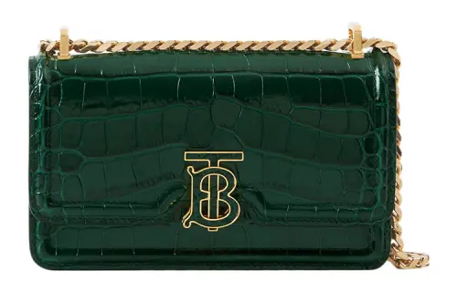 Burberry Calfskin Shoulder Bag, Crossbody Bag Mini Women's Dark Green