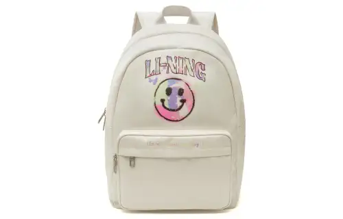 Li Ning Sports Life Collection Polyester Backpack Regular Unisex Ecru
