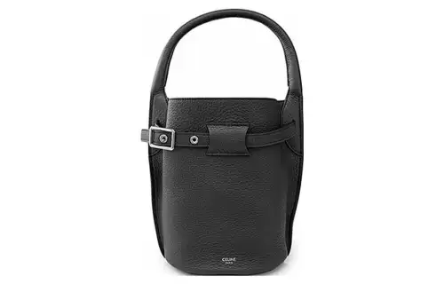 CELINE Calfskin Bucket Bag Handbag Regular Women's Marine Blue