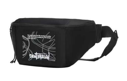 Li Ning Polyester One Shoulder Crossbody Fanny Pack Regular Unisex Black