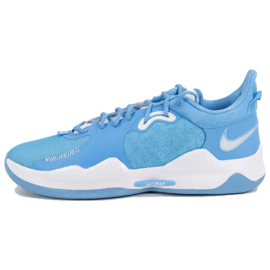 Nike PG 5 Basketball Shoes Men Low-top White/Royal Blue/Fern Green