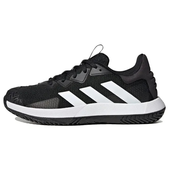 Adidas Solematch Control Tennis Shoes Men Low-Top Black White