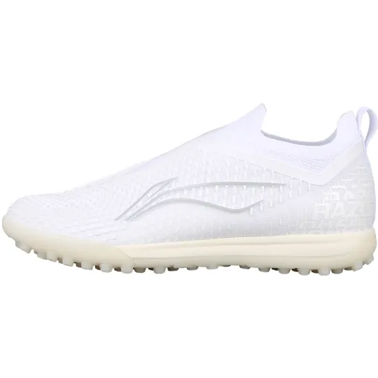LiNing TF Rubber Broken Studs Artificial Ground Cushioning Soccer Shoes Men's White