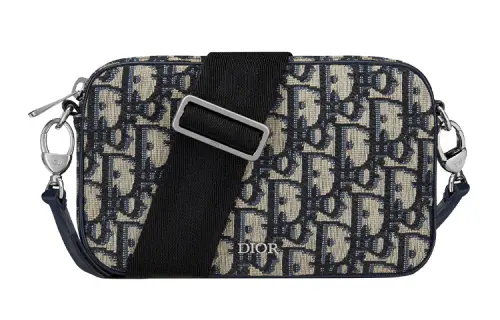 DIOR Canvas Handbag, Combo Bag, Shoulder Bag, Crossbody Bag, Kids' Bag Small Kids' Beige And Black Denim Blue