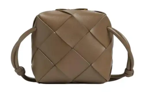 Bottega Veneta Sheepskin Camera Bag, Shoulder Bag, Crossbody Bag Mini Women's Brown