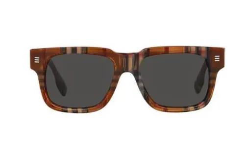 Burberry Plate Frame Square Sunglasses Men's Brown