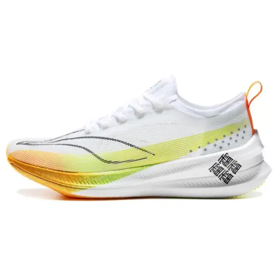 LINING Feidian 3 Elite Running Shoes Unisex Low-Top White Green Orange