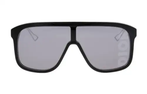 DIOR Plate Frame Irregular Shape Sunglasses Women's Black