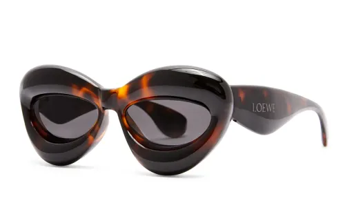 LOEWE Irregular Shape Sunglasses Women's Tortoiseshell