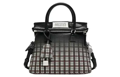 Maison Margiela Calfskin Portable Crossbody Bag, Shoulder Bag Women's Black/White/Red