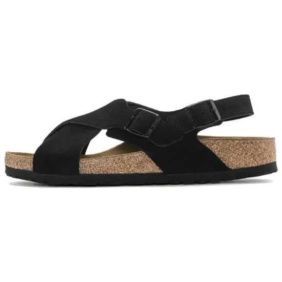Birkenstock Tulum Suede Leather Narrow Fit Sandals 'Black' Women's