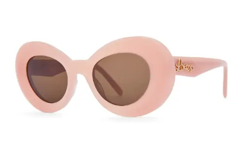 LOEWE Plate Frame Irregular Shape Sunglasses Women's Pink