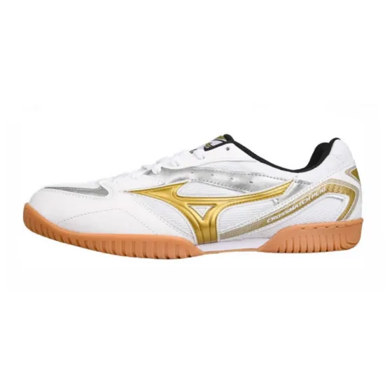 Mizuno Crossmatch Plio RX 4 Training Shoes Unisex Low-Top White Gold
