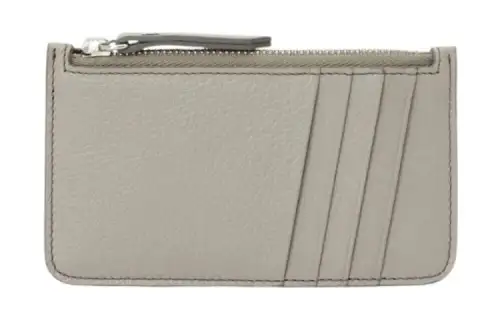 Maison Margiela Goatskin Card Holder Wallet Unisex Gray