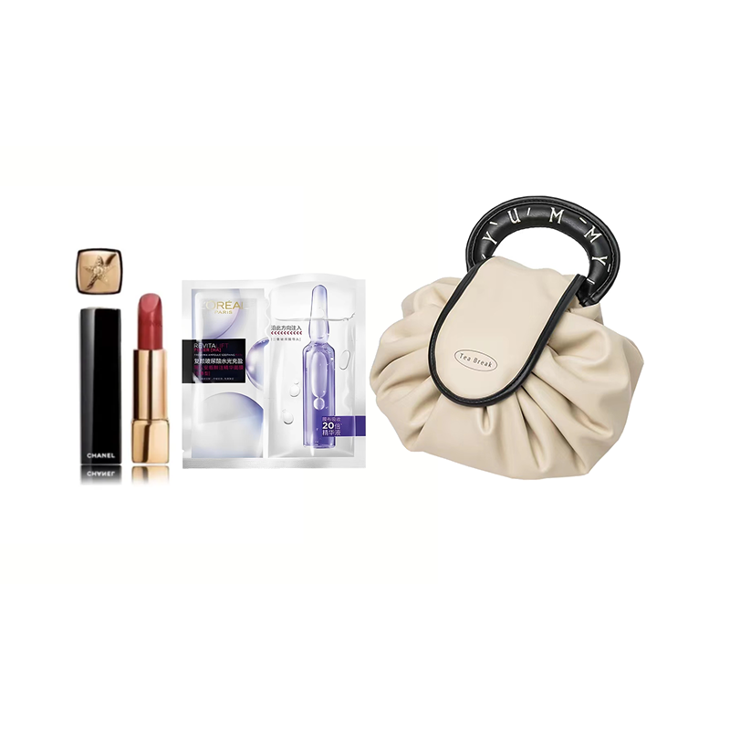 CHANEL Chanel, lipstick, moisturizing face mask, cosmetic bag, set, 3.5g