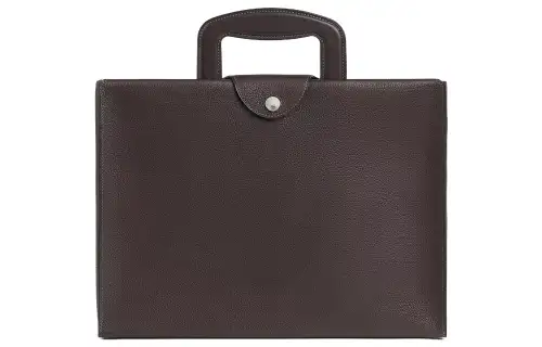 HERMES Barenia Faubourg With Barenia Calfskin Business Bag, Handbag, Briefcase Men's Ebony