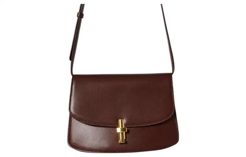 THE ROW Sofia 8.75 Calfskin Shoulder Bag, Crossbody Bag Regular Women's Brown