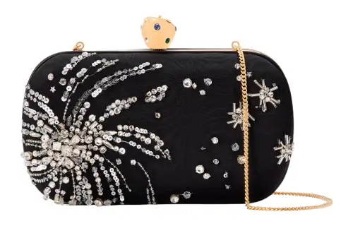 GUCCI Cloud Pattern Fabric One Shoulder Crossbody Clutch Women's Black
