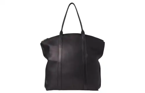 THE ROW Dante Top Zip Closure Leather Tote Bag, Shopping Bag, Handbag Extra Large Women's Black