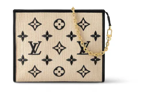 LOUIS VUITTON Toiletry Pouch On Chain Black