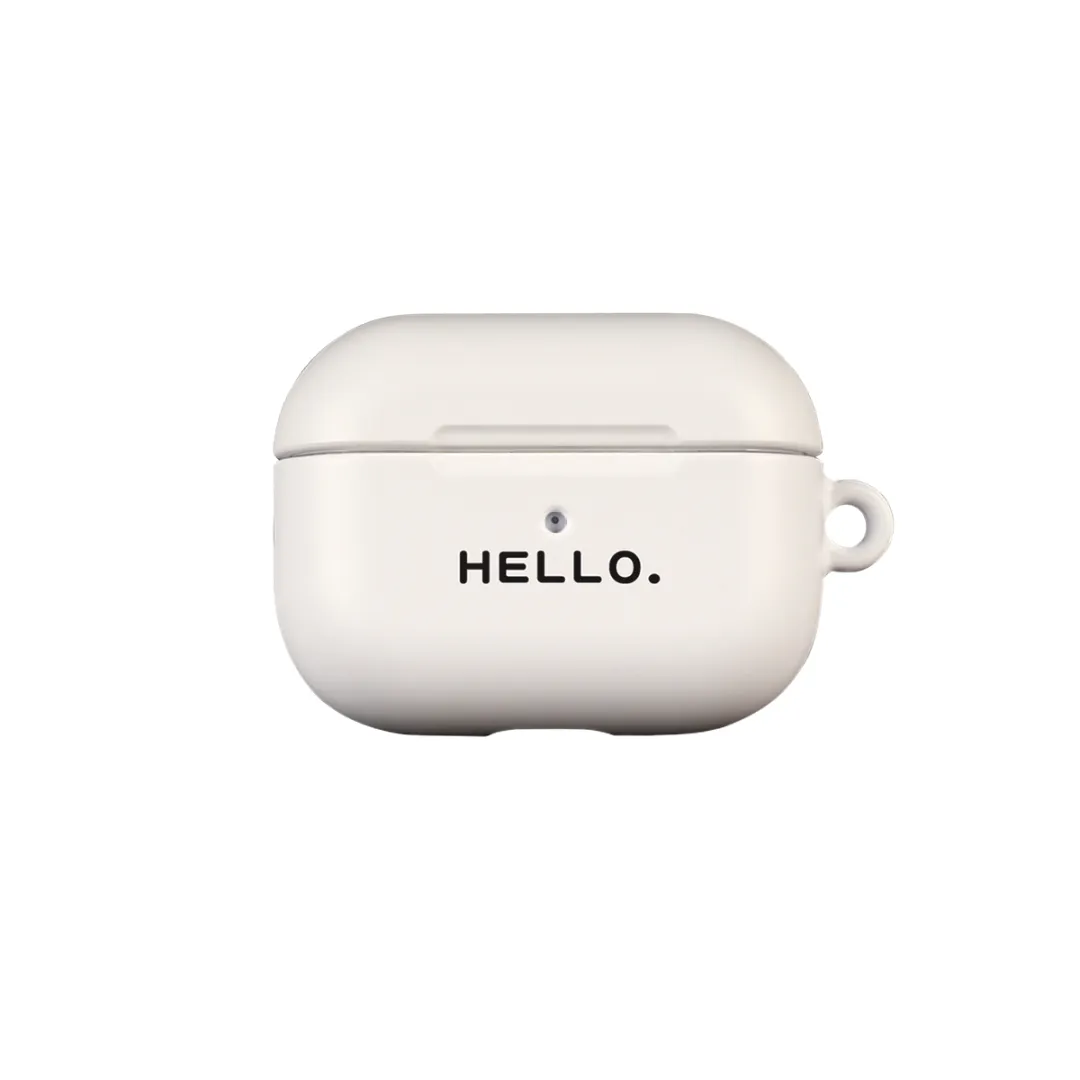 Keshami Compatibility With Apple AirPods Pro 3/Pro 2/AirPods 4/3 PC Individual Trendy Brand Trendy Man Hello Text