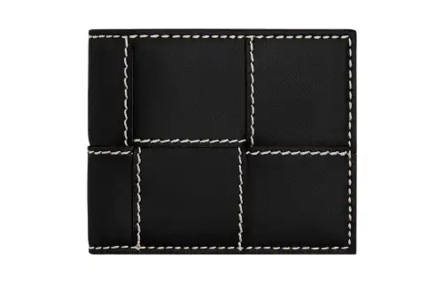 Bottega Veneta CASSETTE Cow Leather Wallet Men's Black