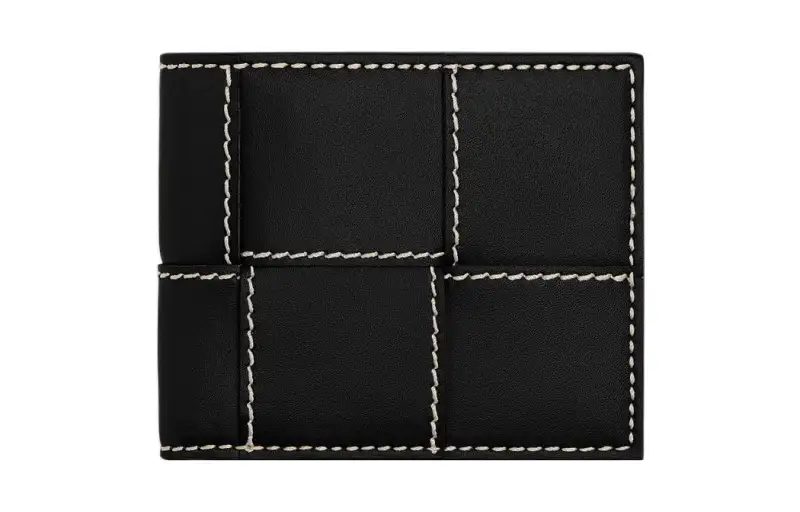 Bottega Veneta CASSETTE Cow Leather Wallet Men's Black