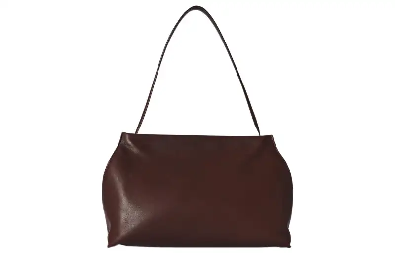 THE ROW Sienna Leather Handbag, Shoulder Bag Women's Burgundy