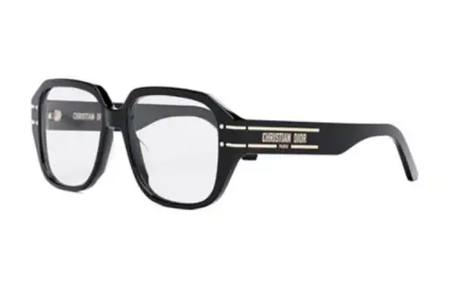 DIOR Acetate Irregular Shape Eyeglass Frames Unisex Black