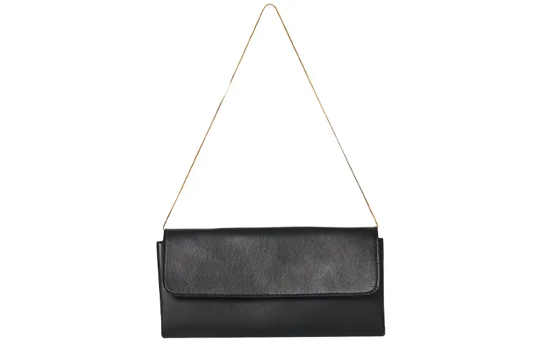 THE ROW Soft Calfskin Clutch, Crossbody Bag, Shoulder Bag Women's Black